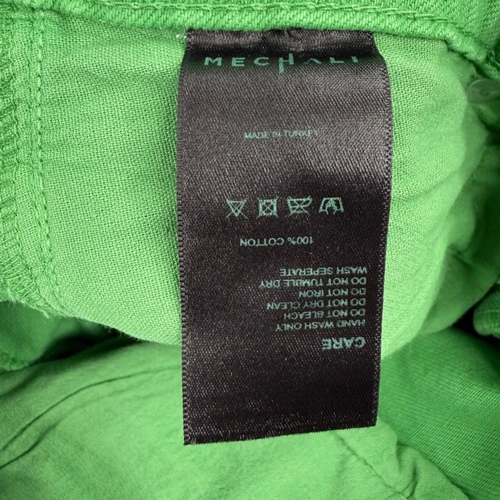 Mechali Jeans Womens Small Green Double Knee Carpenter Embroidered Streetwear - Picture 13 of 14